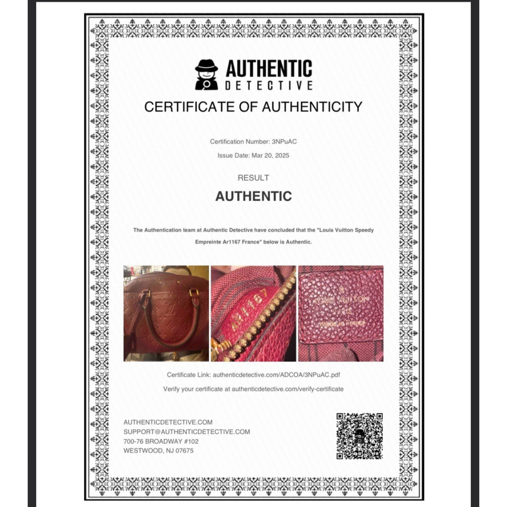 Louis Vuitton Speedy Bandoulière 25 Leather Empriente unbranded Strap & dust Bag - Picture 15 of 17